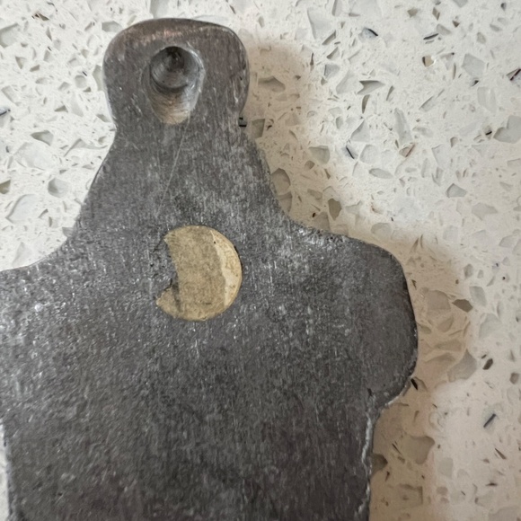 Silver Metal Maybe Pewter Hanging Wall Cross Decorative 10" x 6 1/2" - Picture 3 of 4